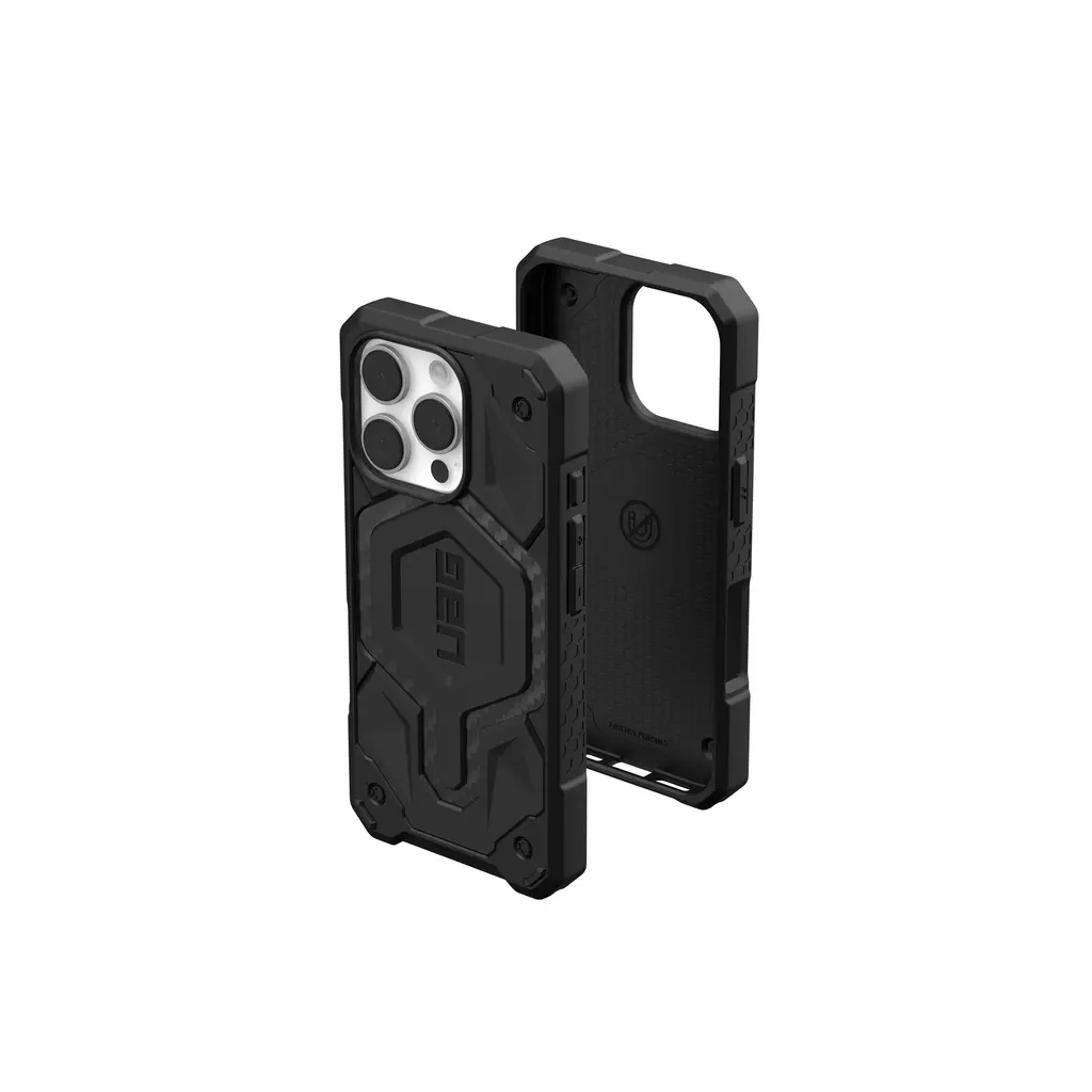 Чохол до мобільного телефона UAG iPhone 16 Pro Monarch Carbon Fiber (114460114242) - изображение 6