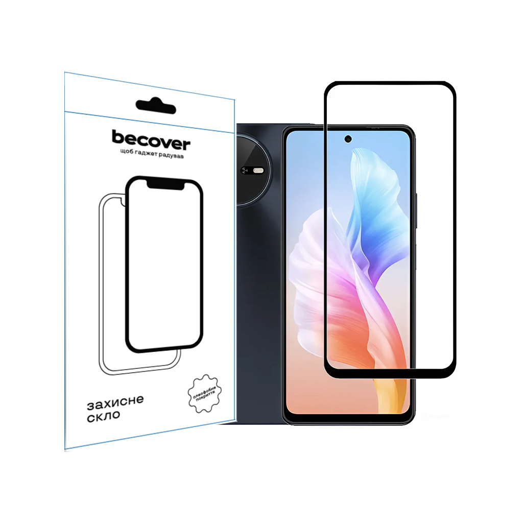 Скло захисне BeCover Oscal Tiger 12 6.78" Black (711579) - зображення 1