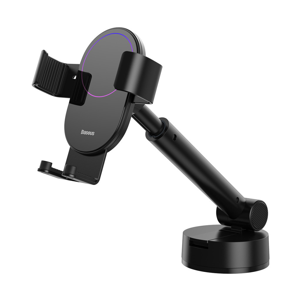 Універсальний автотримач Baseus 4.7-6.5" Gravity Simplism (на присоску) black (SUYL-JY01) - изображение 12