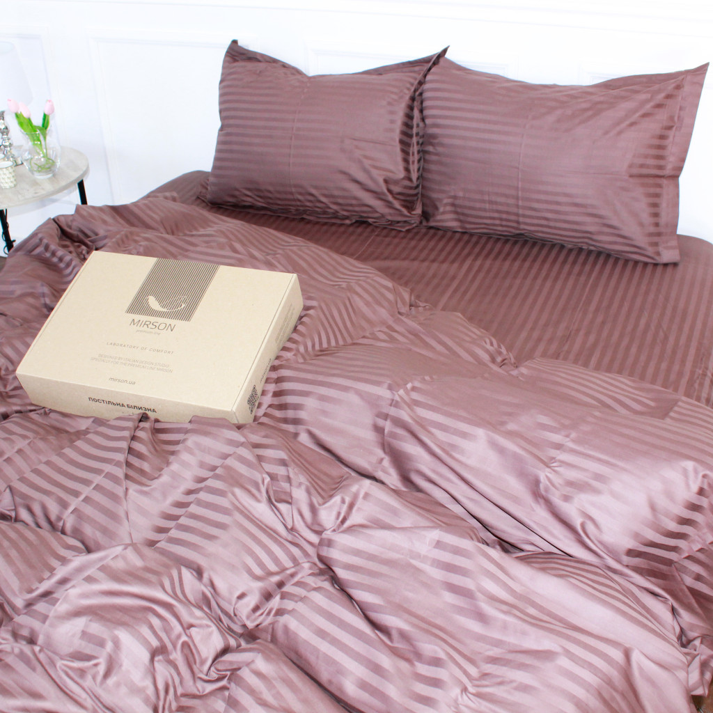 Постільна білизна MirSon Satin 30-0006DarkBrown 160х220 Сімейний (2200005249499) - зображення 4