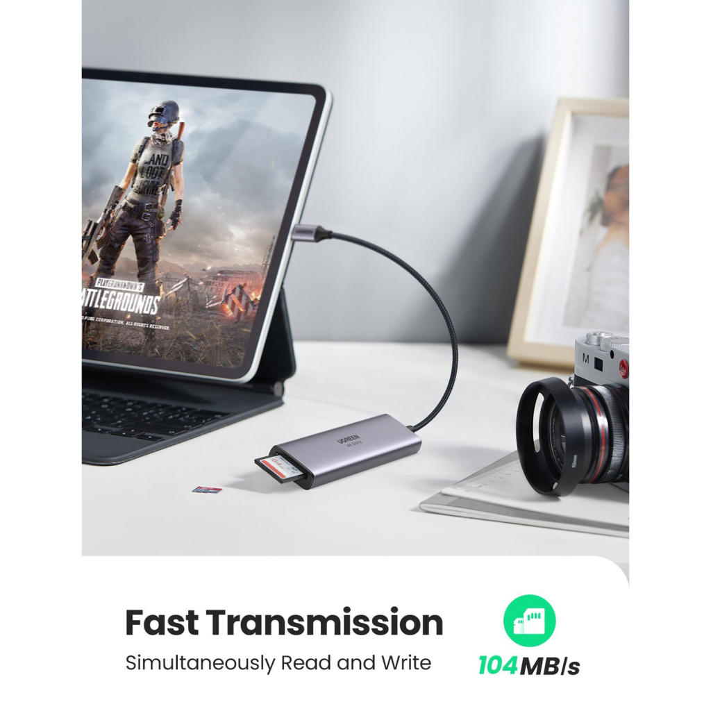 Концентратор Ugreen USB3.1 Type-C to HDMI 4K60Hz/USB 3.0х2/SD/TF/PD 100W 5-in-1 CM511 (60383) - зображення 3