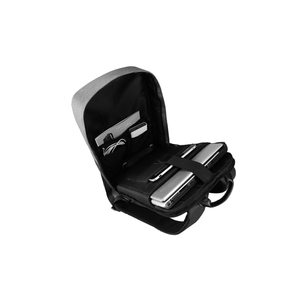 Рюкзак для ноутбука Energizer 15.6'' EPB001 Grey + powerbank UE10004 Black (EPB001-GY+UE10004) - зображення 4