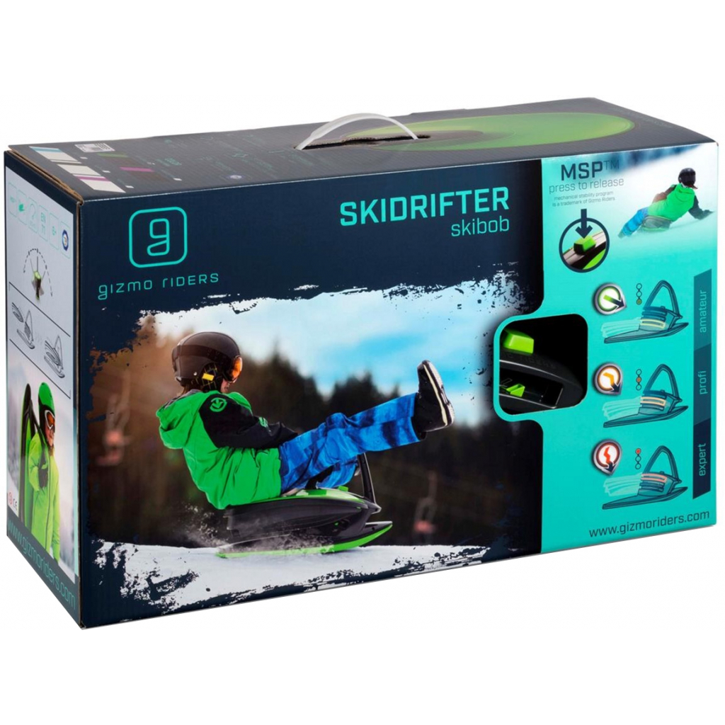 Санки Plastkon Skidrifter чорні із зеленим (49096) - зображення 4