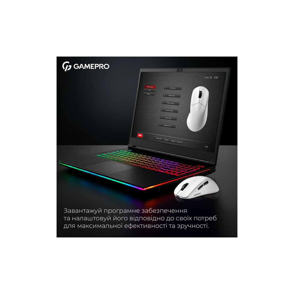 Мишка GamePro Asgard Surt Wireless/Bluetooth/USB White (GM017W) - зображення 9