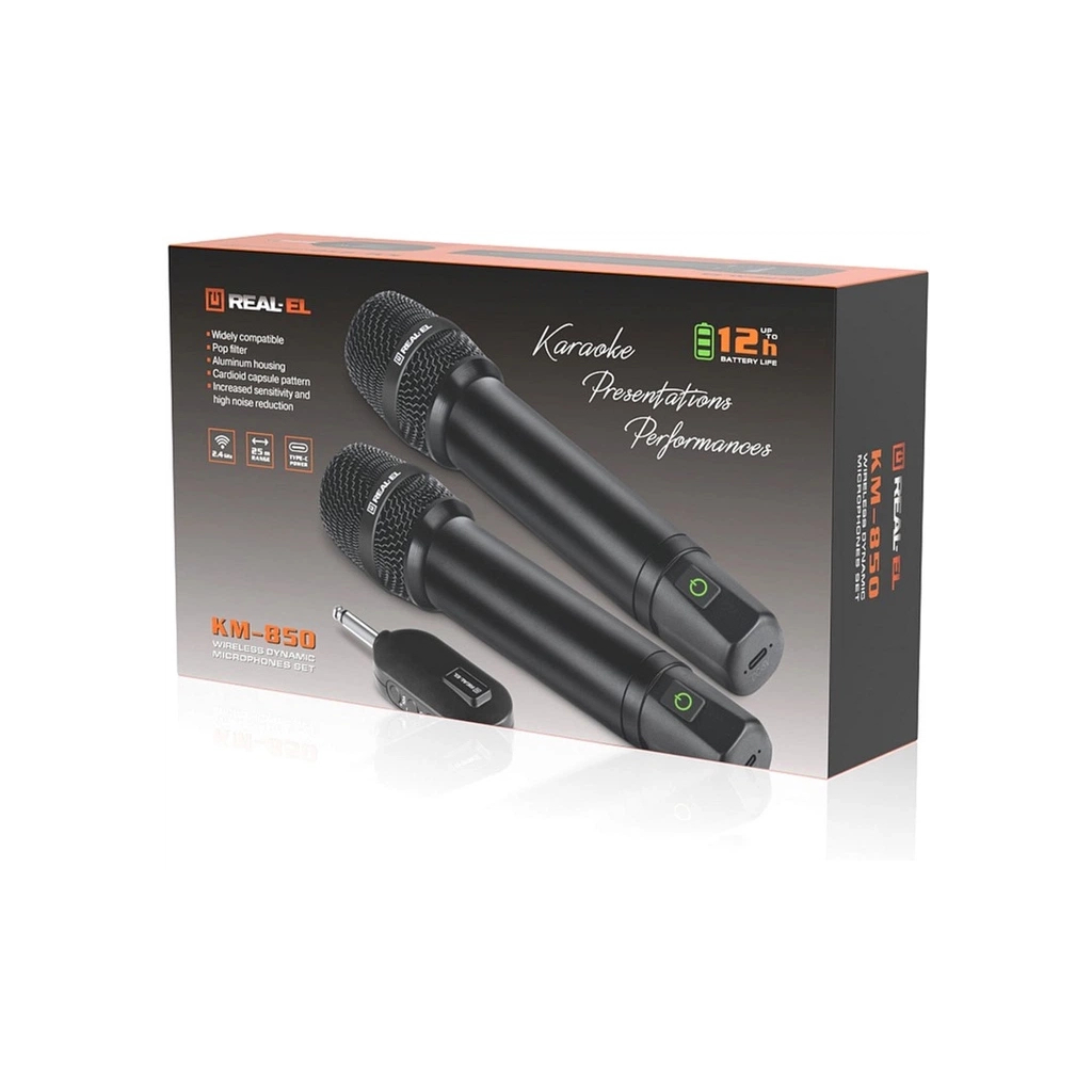 Мікрофон REAL-EL KM-850 Black (EL121900002) - зображення 11