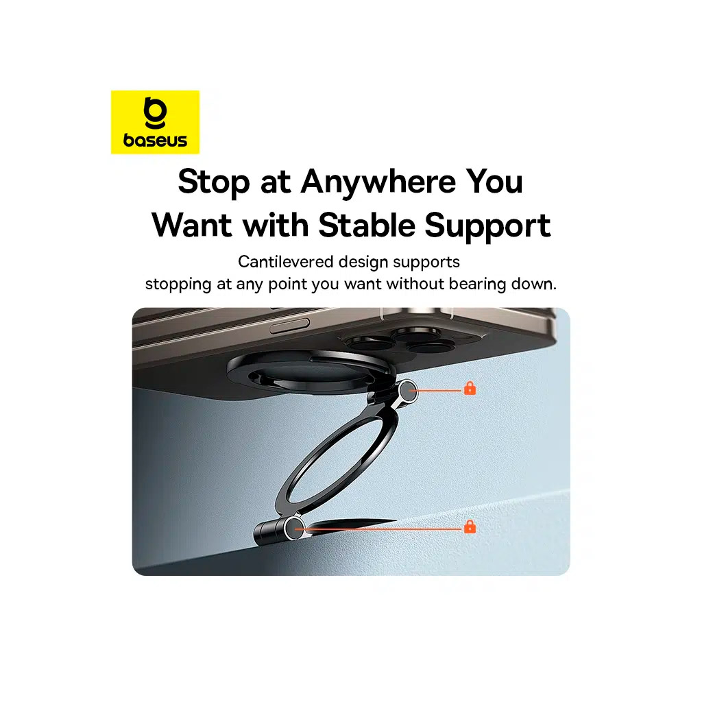 Універсальний автотримач Baseus MagPro Series II Magnetic Car Mount Stick-on Version Cosmic Black (C40172900121-00) - зображення 12