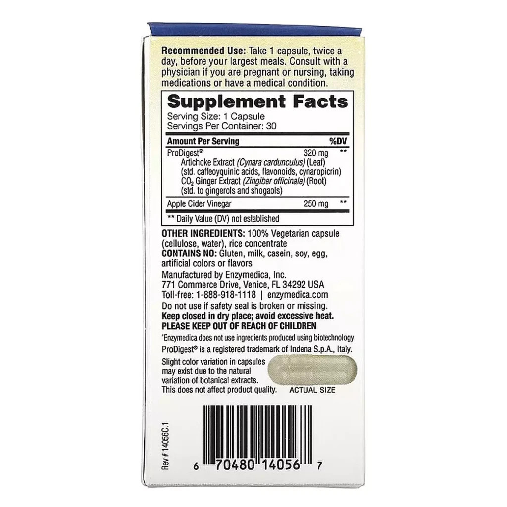 Пробіотики Enzymedica Рослинний комплекс для моторики кишечника, Gut Motility (ENZ-14056) - зображення 3