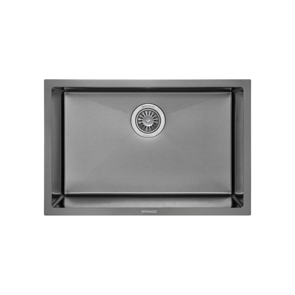 Мийка кухонна GRANADO Under top L STEEL S201 black (GS09201B) - зображення 1