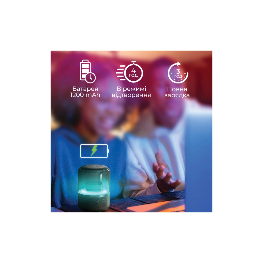 Акустична система Promate Glitz Black (glitz.black) - зображення 5