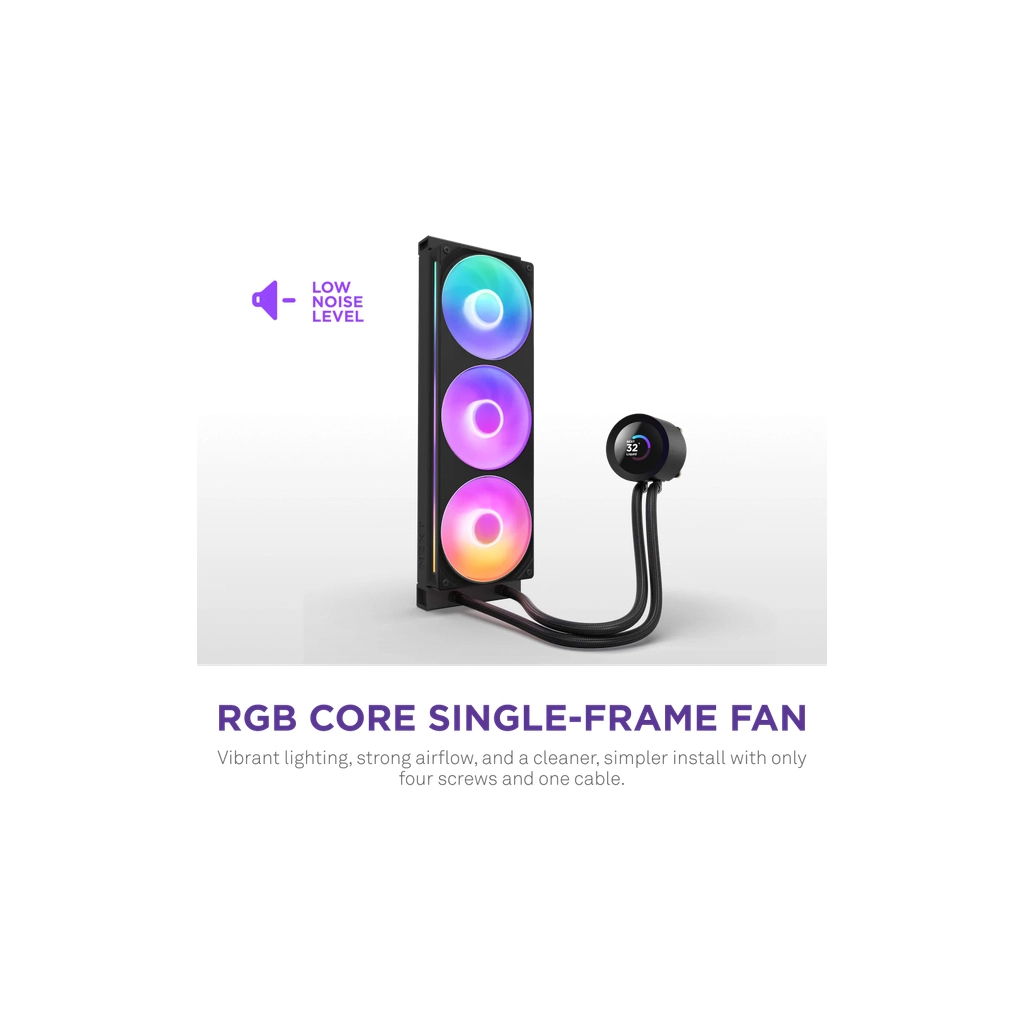 Система рідинного охолодження NZXT Kraken Plus RGB V2-360 mm AIO liquid cooler Bl (RL-KR360-B2) - зображення 3