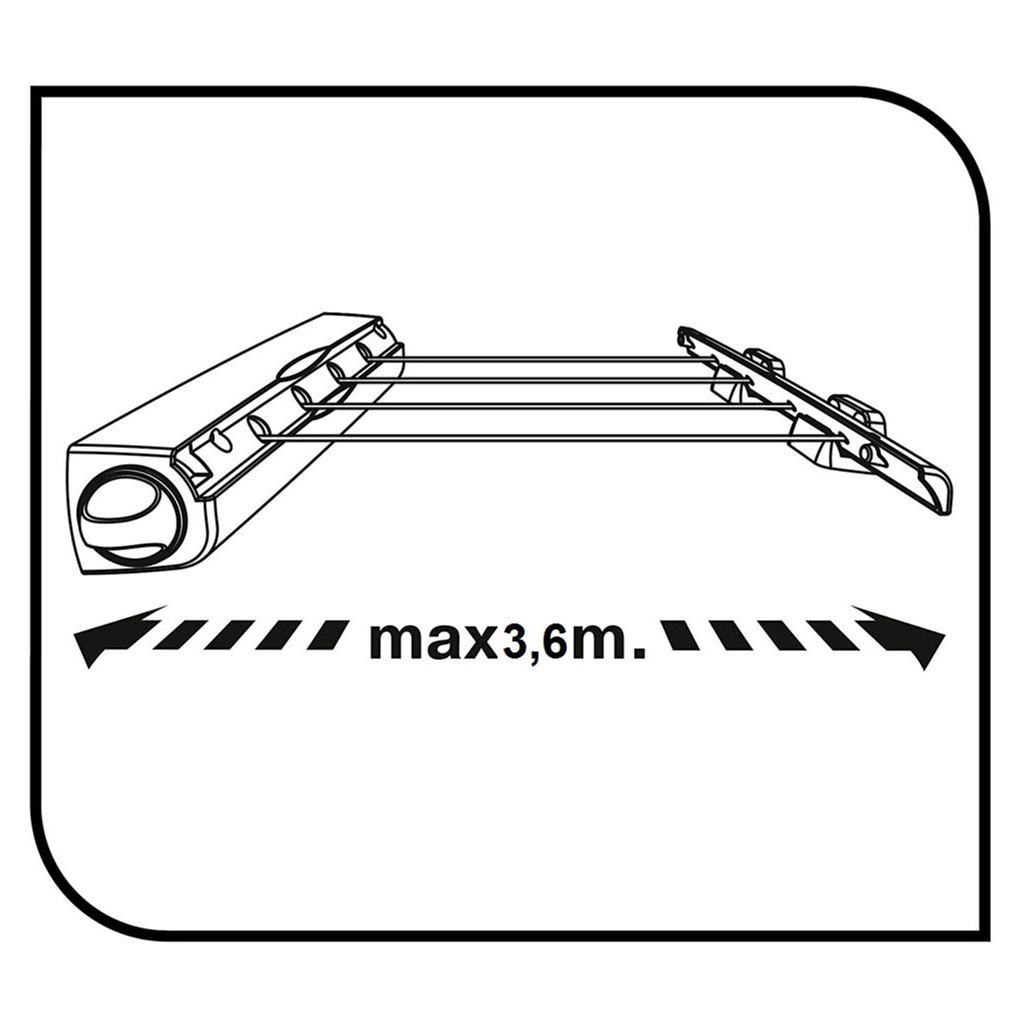 Сушарка для білизни Gimi Rotor 6 настінна (153691) (928453) - зображення 2