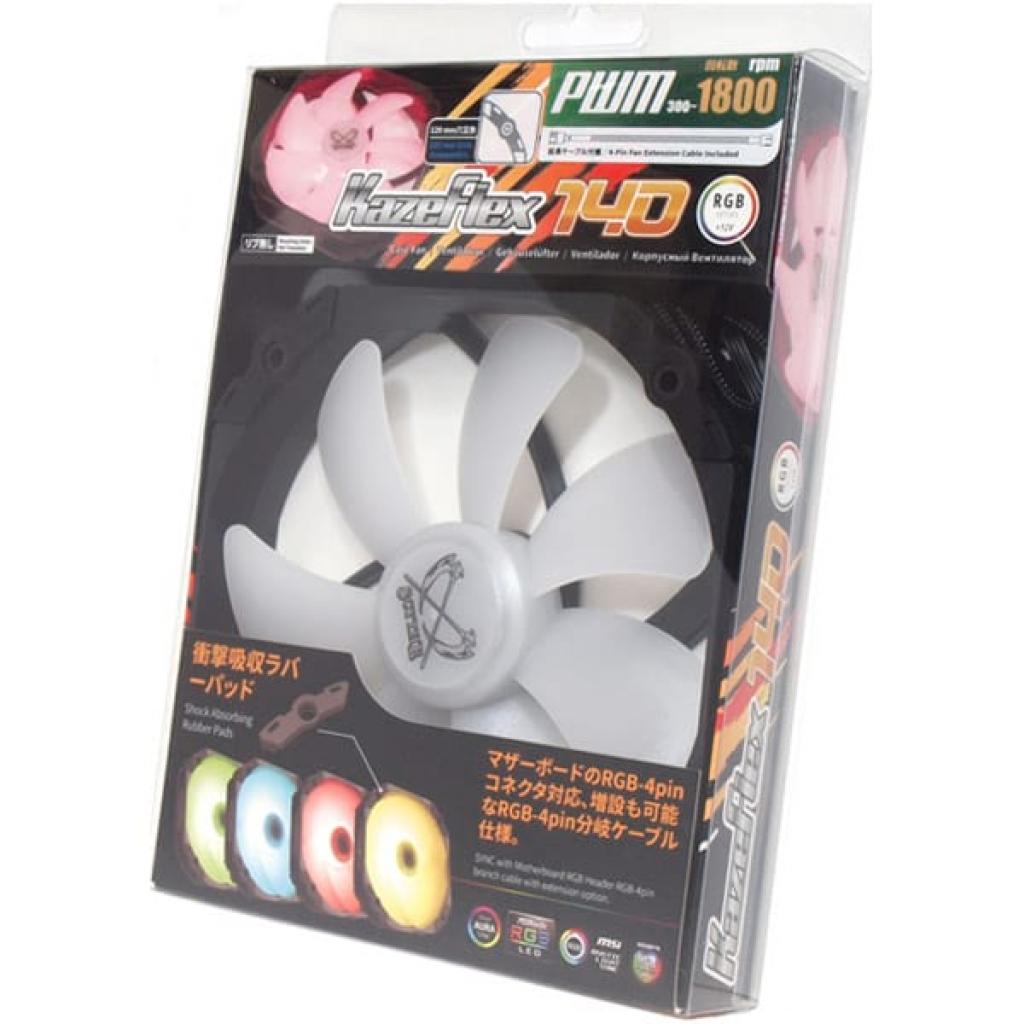 Кулер до корпусу Scythe Kaze Flex 140 mm Round RGB PWM (KF1425FD18R-P) - зображення 6