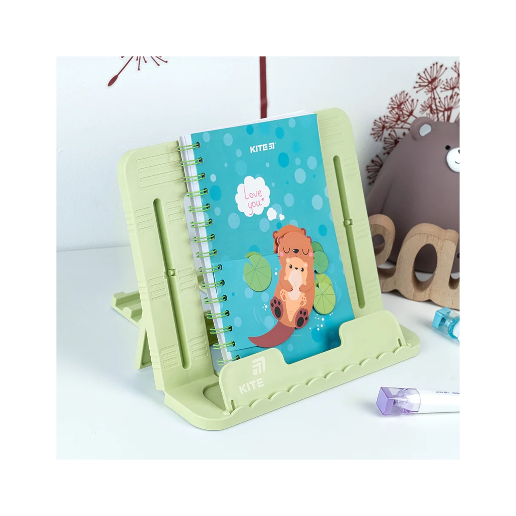 Підставка для книг Kite пластикова, зелена (K25-330-2) - изображение 4