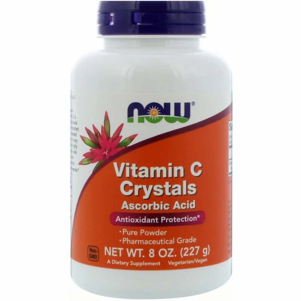 Вітамін Now Foods Вітамін С, Кристали, Vitamin C Crystals, 8 oz (227 гр) (NOW-00790) - зображення 1