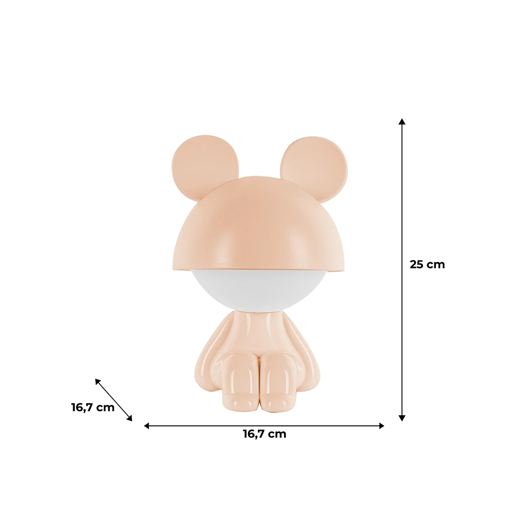 Нічник Kite Світильник LED з акумулятором Cute Mouse, персиковий (K25-316-2-4) - зображення 6