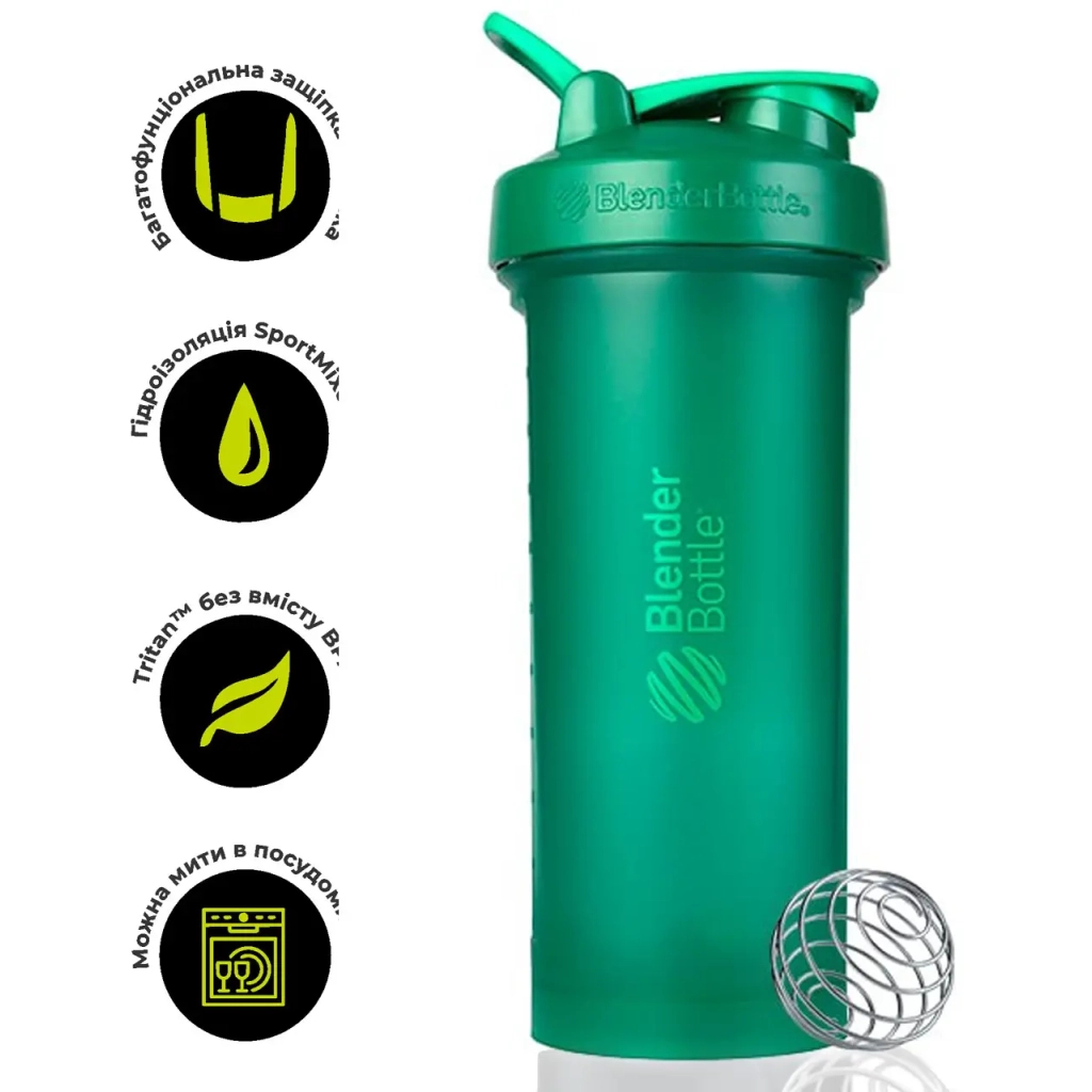 Шейкер спортивний BlenderBottle Pro45 1270ml Emerald Green (Pro45_Emerald_Green) - зображення 1