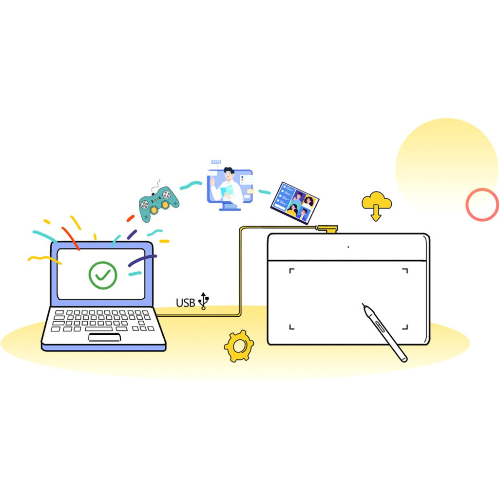 Графічний планшет XP-Pen Deco Fun S Pink (Deco Fun S_R) - зображення 12