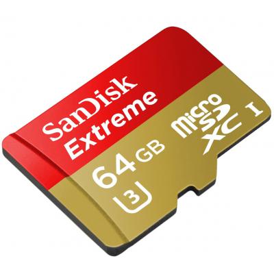 Карта пам'яті SanDisk 64GB microSDXC Extreme Class 10 UHS-I U3 (SDSQXNE-064G-GN6MA / SDSQXNE-064G-GN6АA) - зображення 2