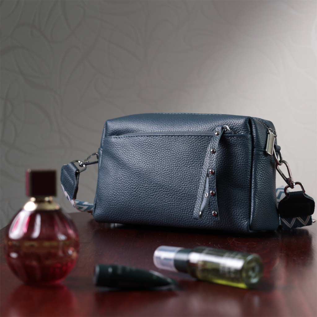 Сумка Vintage Жіноча шкіряна Синя (22652) - зображення 12