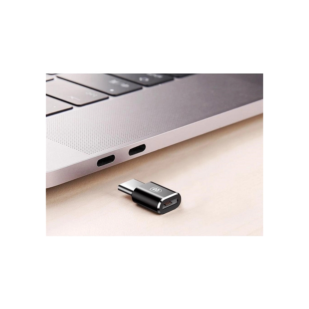 Перехідник Micro USB F To USB-C M Adapter Black Baseus (CAMOTG-01) - зображення 3