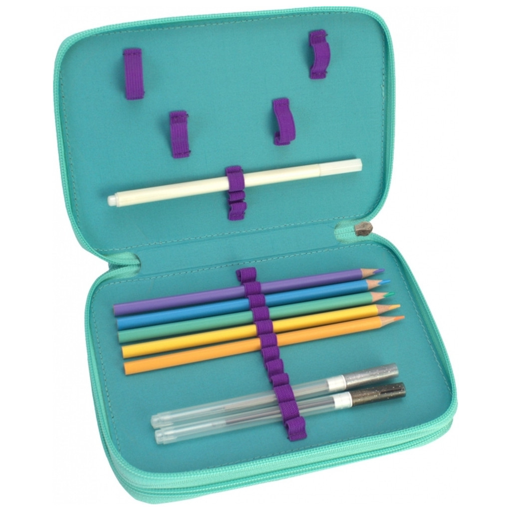 Пенал Cool For School 2 відділення з відворотами Фіолетовий (CF87279) - зображення 3