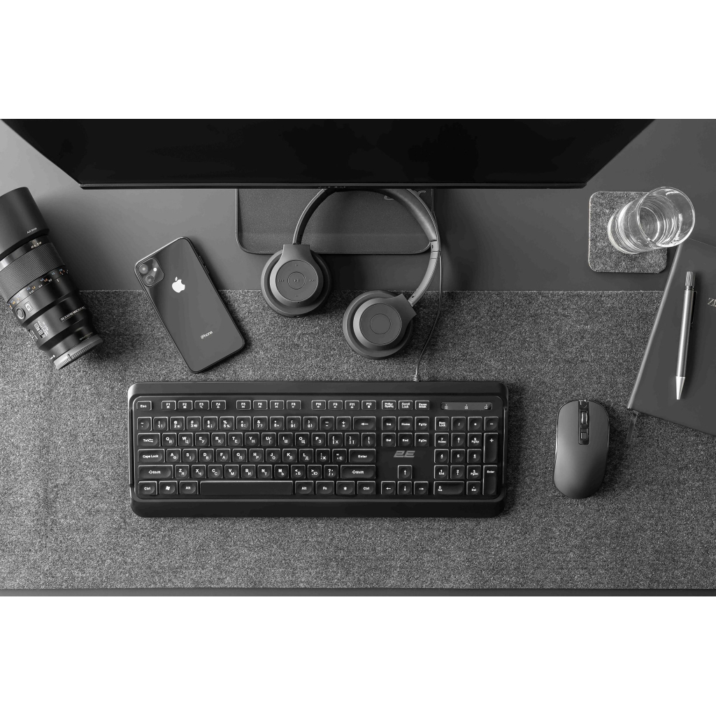 Клавіатура 2E 2E KS120 USB-A Black (2E-KS120UB_UA) - зображення 8