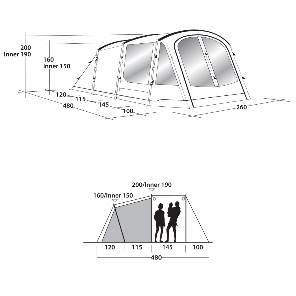 Намет Outwell Dayton 4 Green (928278) - зображення 9
