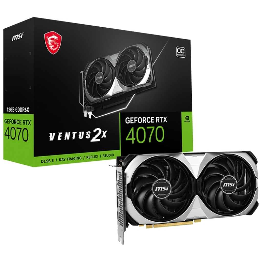 Відеокарта MSI GeForce RTX4070 12Gb VENTUS 2X E OC (RTX 4070 VENTUS 2X E1 12G OC) - зображення 5