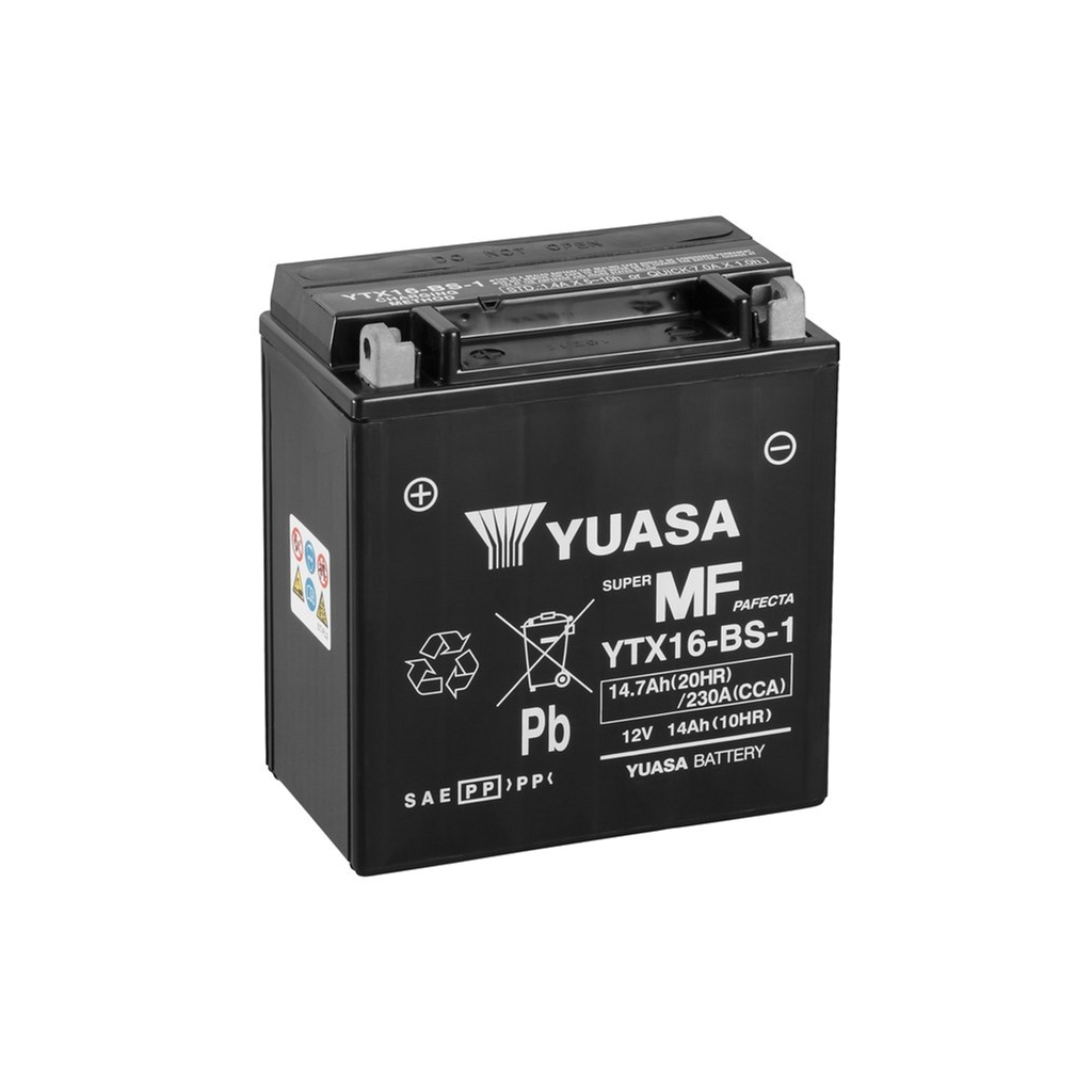 Акумулятор автомобільний Yuasa 12V 14,7Ah MF VRLA Battery (YTX16-BS-1) - зображення 1