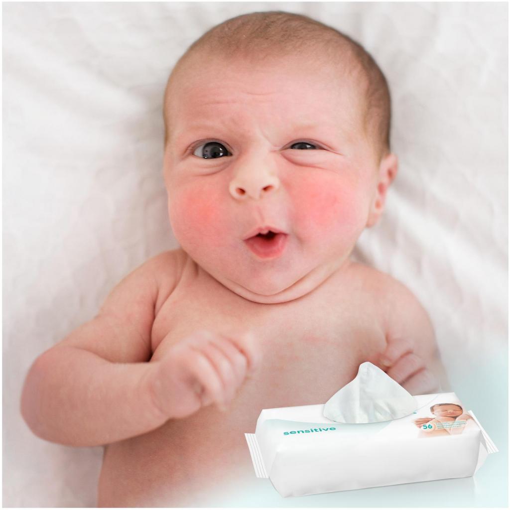 Дитячі вологі серветки Pampers Sensitive, 112 шт (4015400636670) - зображення 7