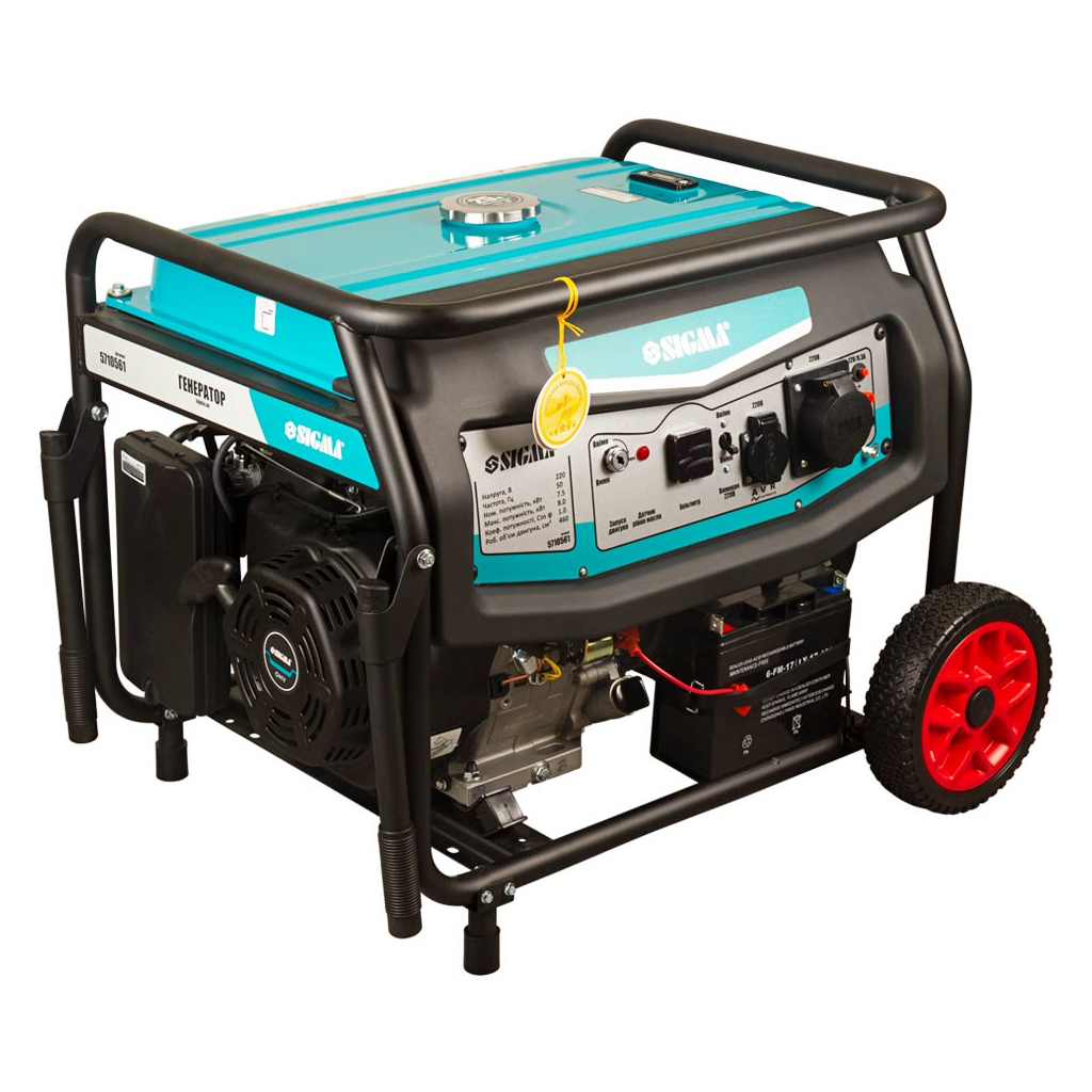 Генератор Sigma 220V 7.5/8.0kW електрозапуск (5710561) - зображення 2
