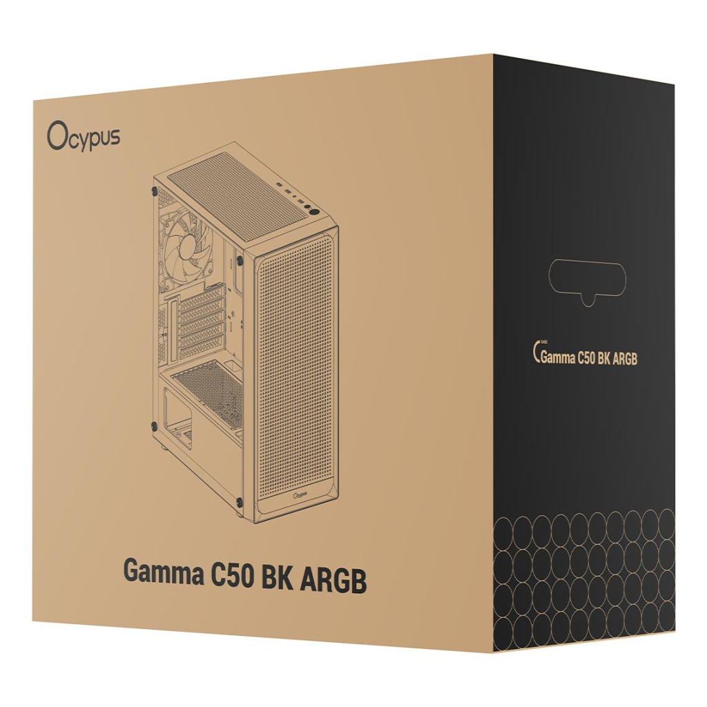 Корпус для ПК OCYPUS GAMMA C50 BK ARGB (GAMMA-C50-BKG400XX-GL) - зображення 11