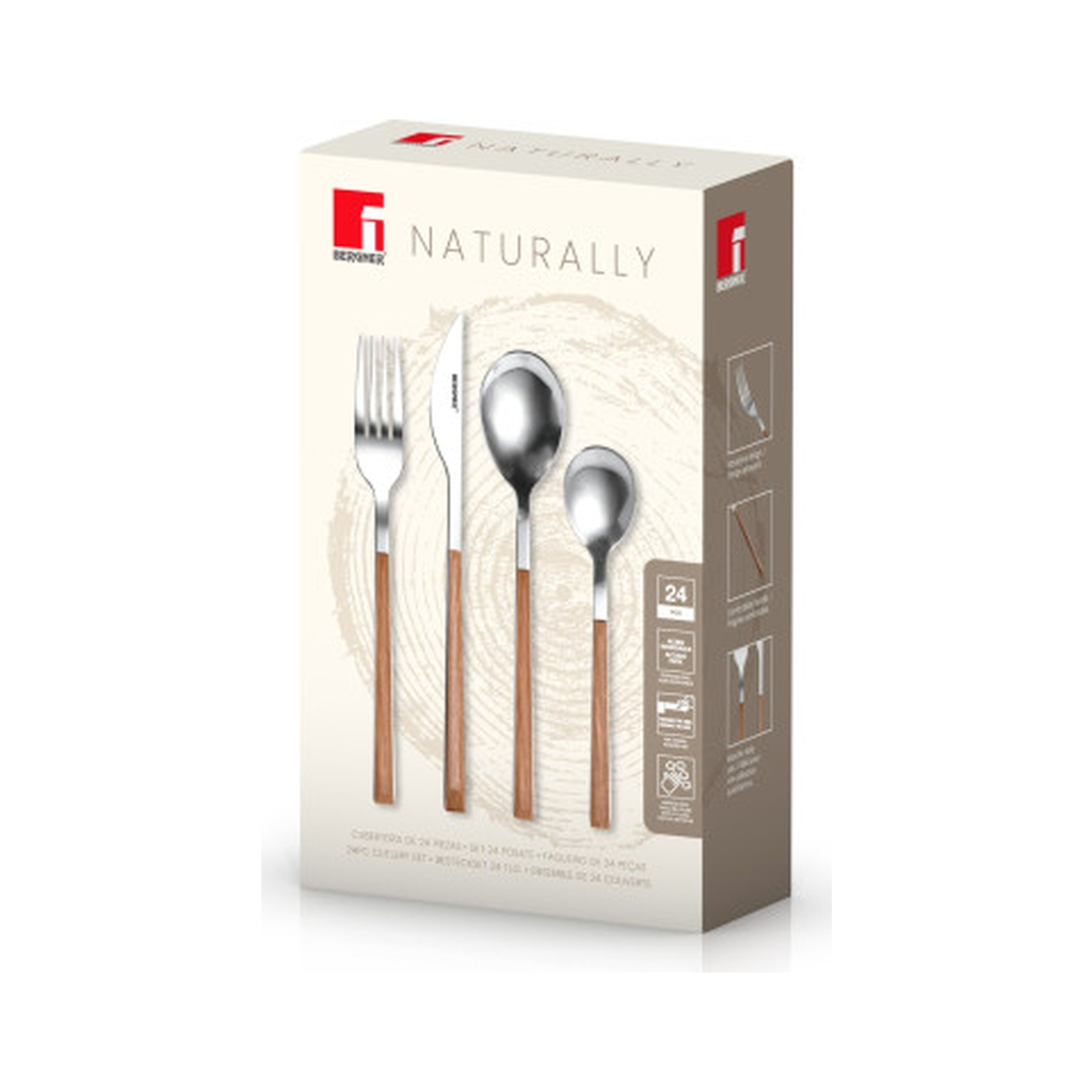 Набір столових приборів Bergner Naturally 24 предмета (BG-45120-MM) - зображення 2