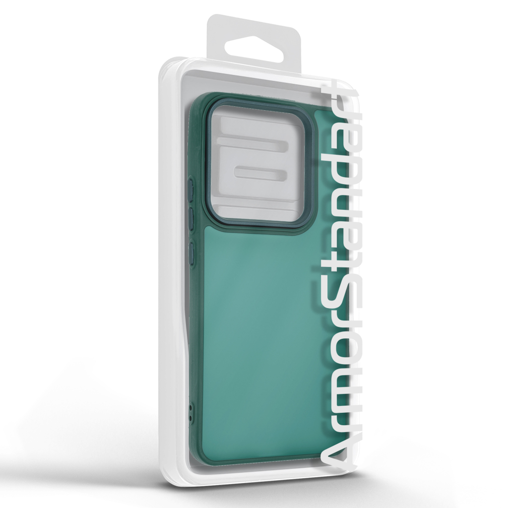 Чохол до мобільного телефона Armorstandart Frame Xiaomi Poco M7 Pro 5G Dark Green (ARM83162) - зображення 3