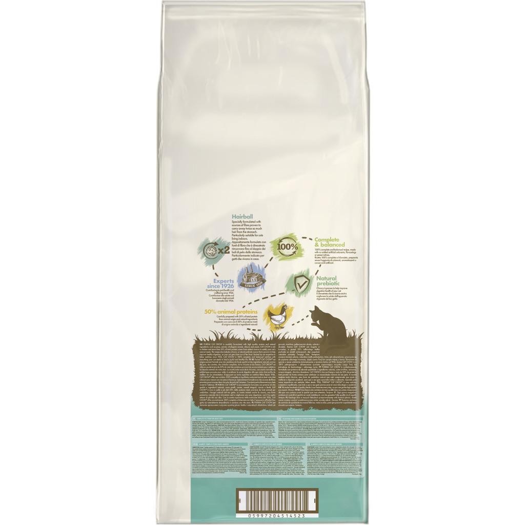 Сухий корм для кішок Purina Cat Chow Hairball з куркою 15 кг (5997204514523) - изображение 3