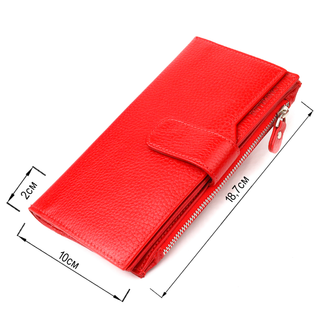 Гаманець Canpellini З натуральної шкіри Червоний (21640) - зображення 3