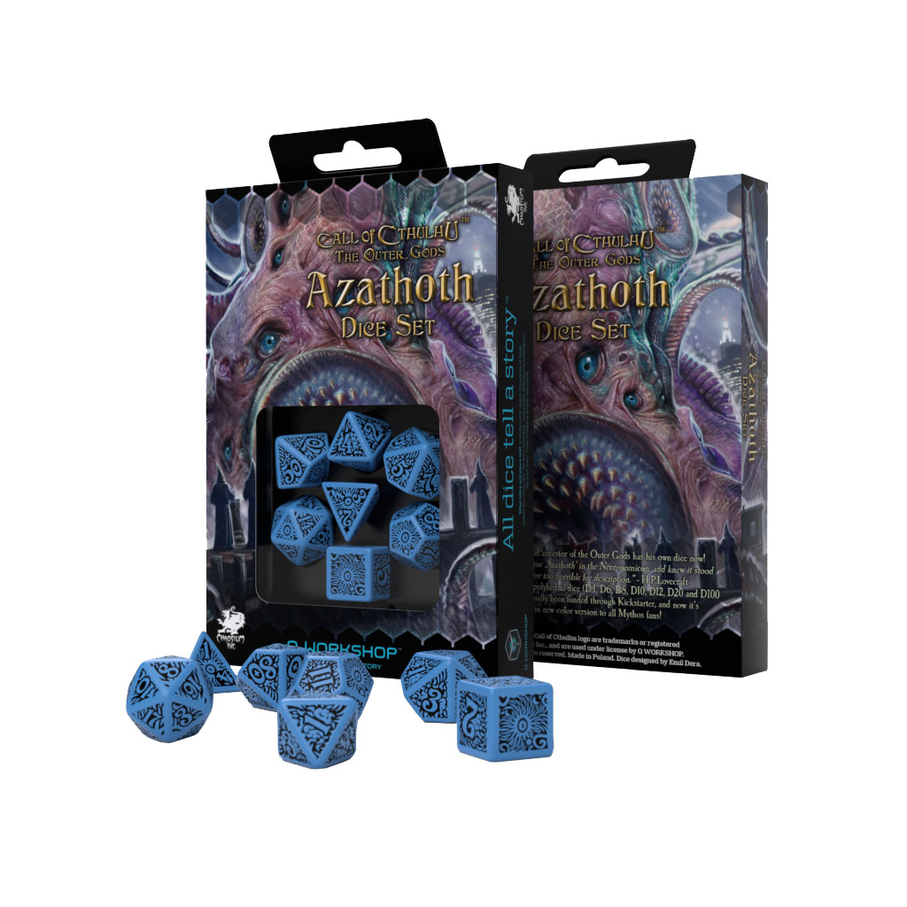 Набір кубиків для настільних ігор Q-Workshop COC The Outer Gods Azathoth Dice Set (7 шт) (SCTA08) - зображення 2