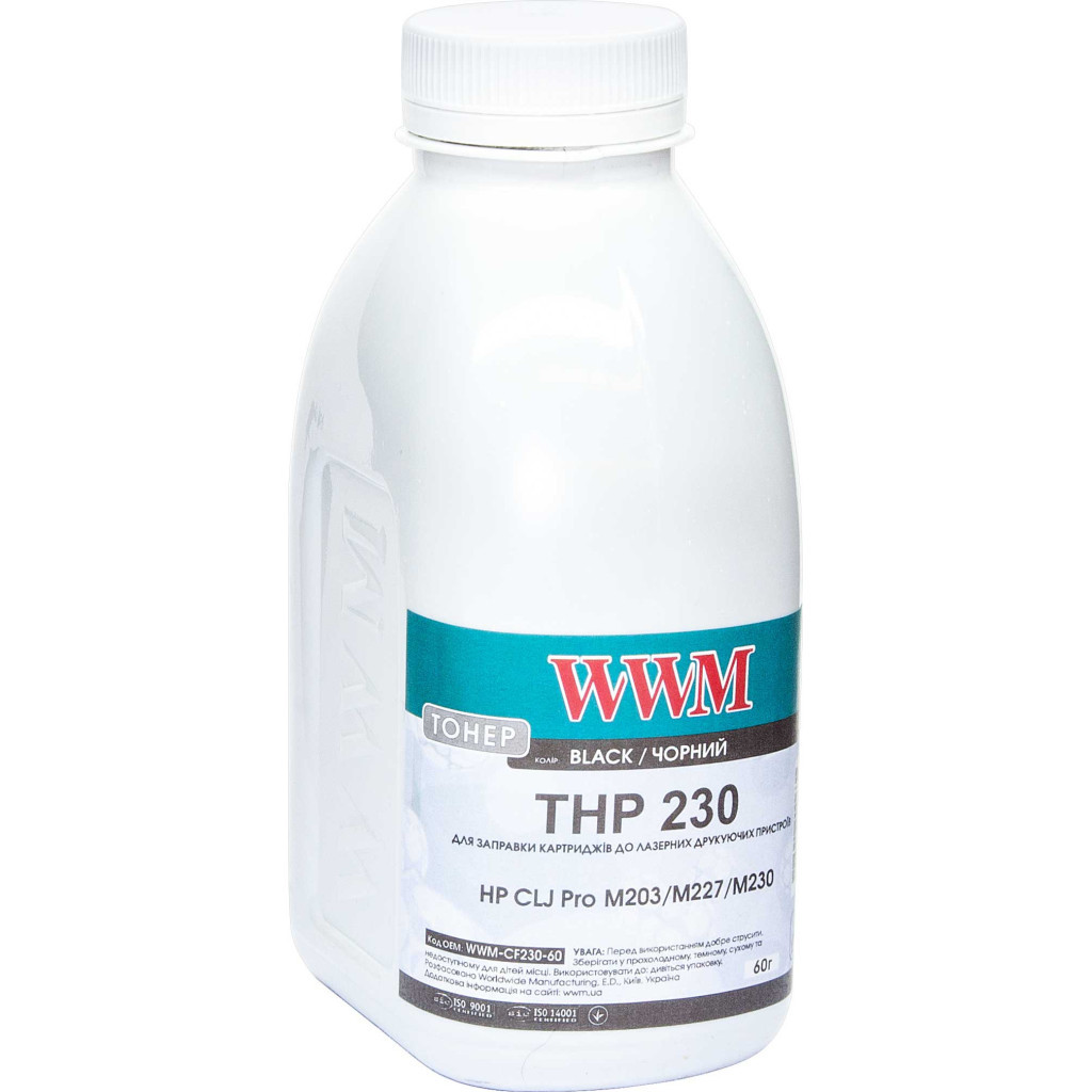 Тонер HP LJ Pro M203/M227/M230, 60г Black WWM (WWM-CF230-60) - зображення 1