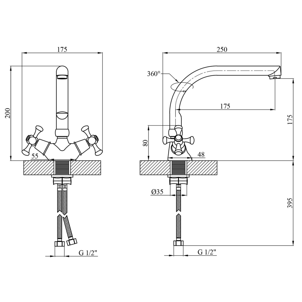 Змішувач Kroner Rhein-C033 - зображення 7