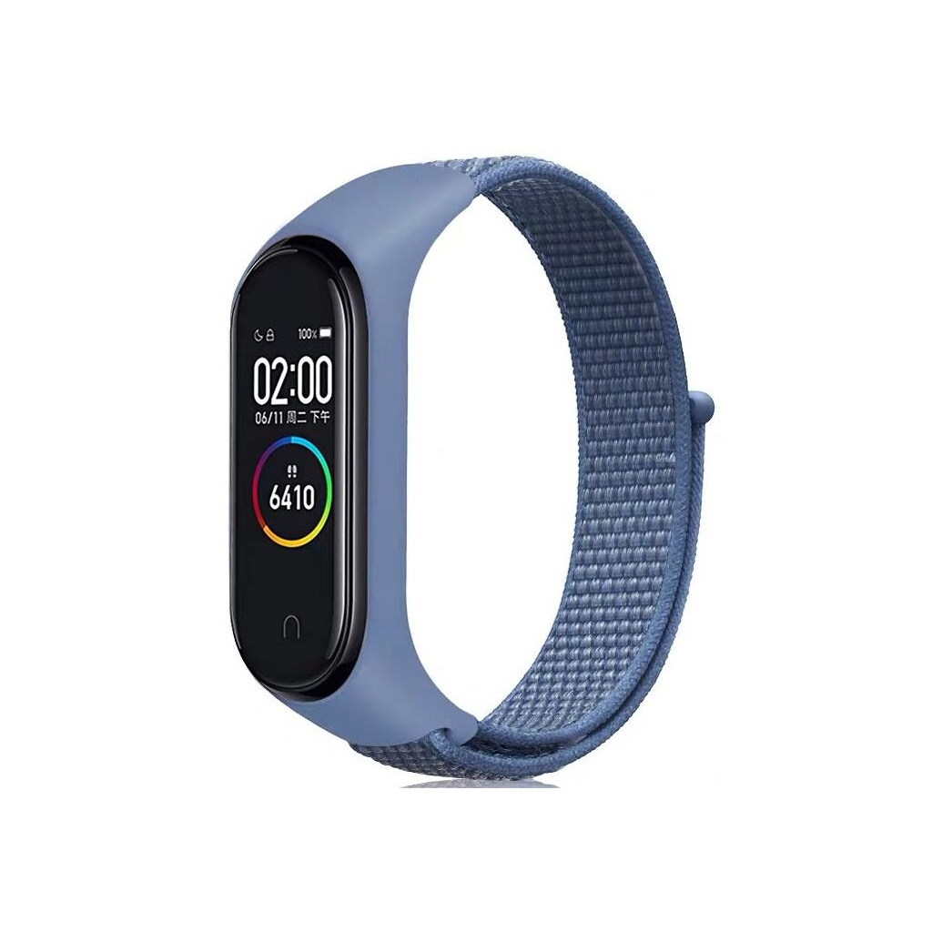 Ремінець до фітнес браслета BeCover Nylon Style для Xiaomi Mi Smart Band 5/6 Blue (705417) - зображення 1