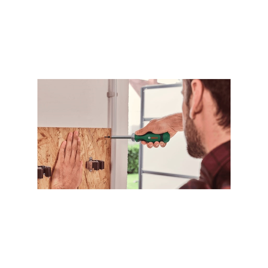 Набір викруток Bosch з тріскачкою, 12 насадок, руків''я PC+ABS+TPR , 207мм, сталь CrV (1.600.A03.2V0) - зображення 7