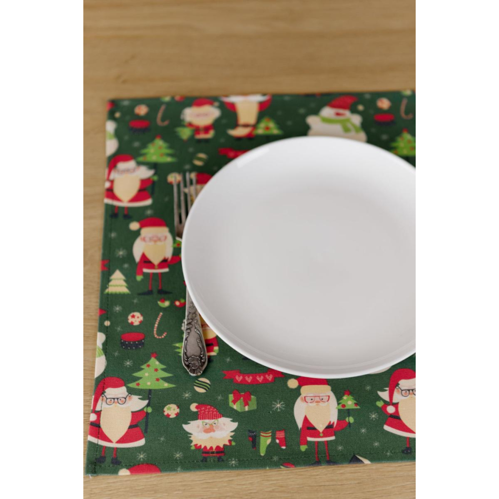 Серветка на стіл Прованс Санта на зеленому 40х40 см (035754) - зображення 6