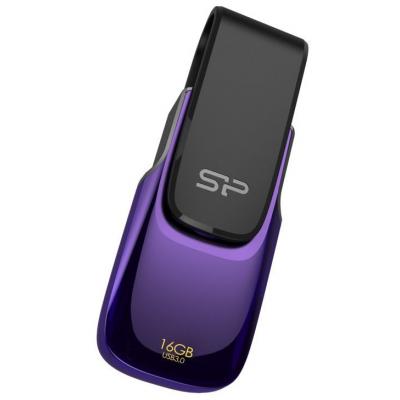USB флеш накопичувач Silicon Power 16Gb Blaze B31 Purple USB 3.0 (SP016GBUF3B31V1U) - зображення 2