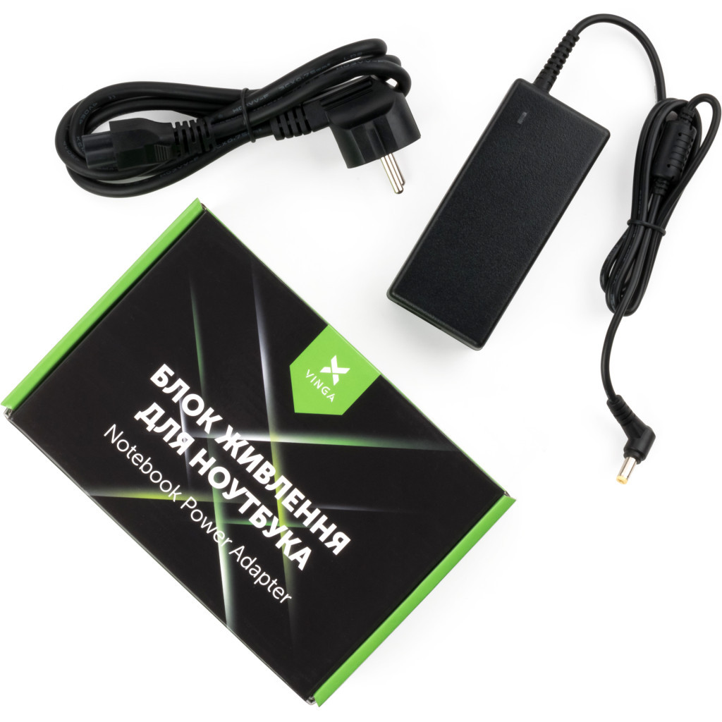 Блок живлення до ноутбуку Vinga ACER 65W 19V 3.42A 5.5*1.7 (VPA-1934-AC5517-101) - зображення 1