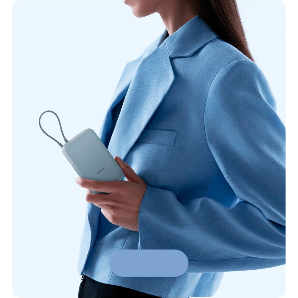 Батарея універсальна Xiaomi 10000mAh 22.5W, Integrated Cable, blue (BHR9073GL) - зображення 10