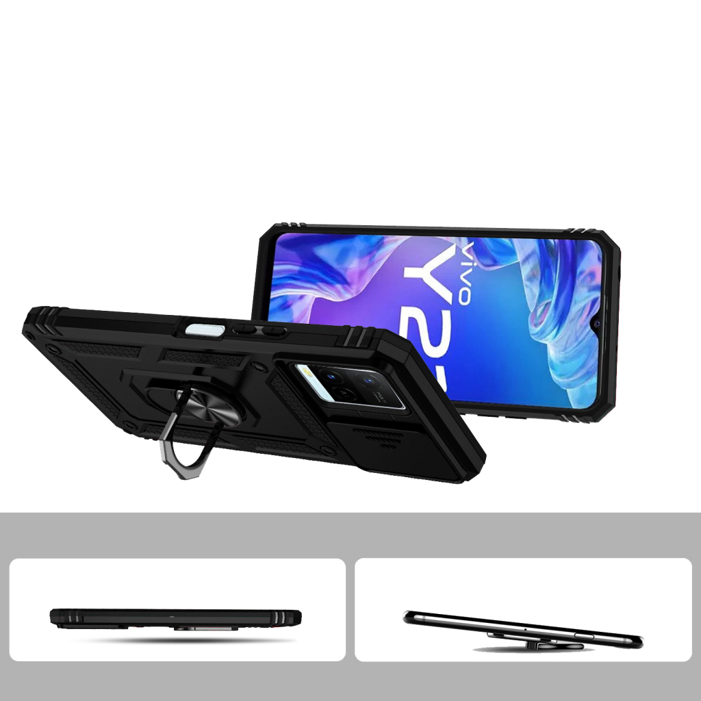 Чохол до мобільного телефона BeCover Military Vivo Y33s / Y21 Black (708834) - зображення 3