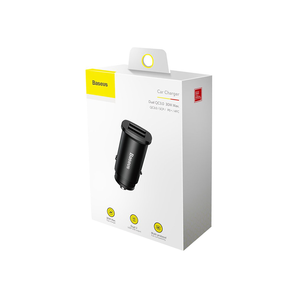 Зарядний пристрій Baseus Square metal A+A 30W Black (CCALL-DS01) - зображення 4