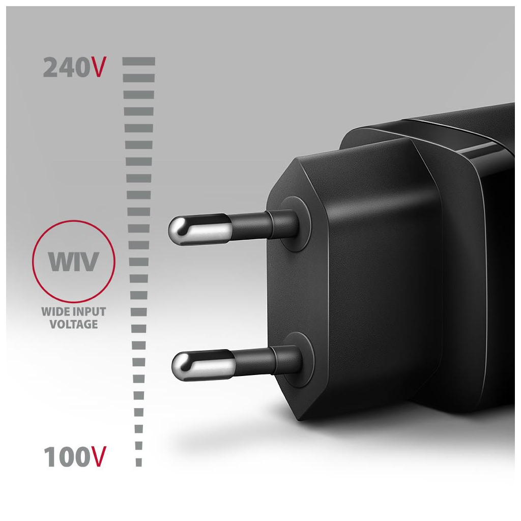 Зарядний пристрій AXAGON 1xUSB + 2xUSB-C 65W QC4+ PD3.0 PPS black (ACU-DPQ65) - зображення 4