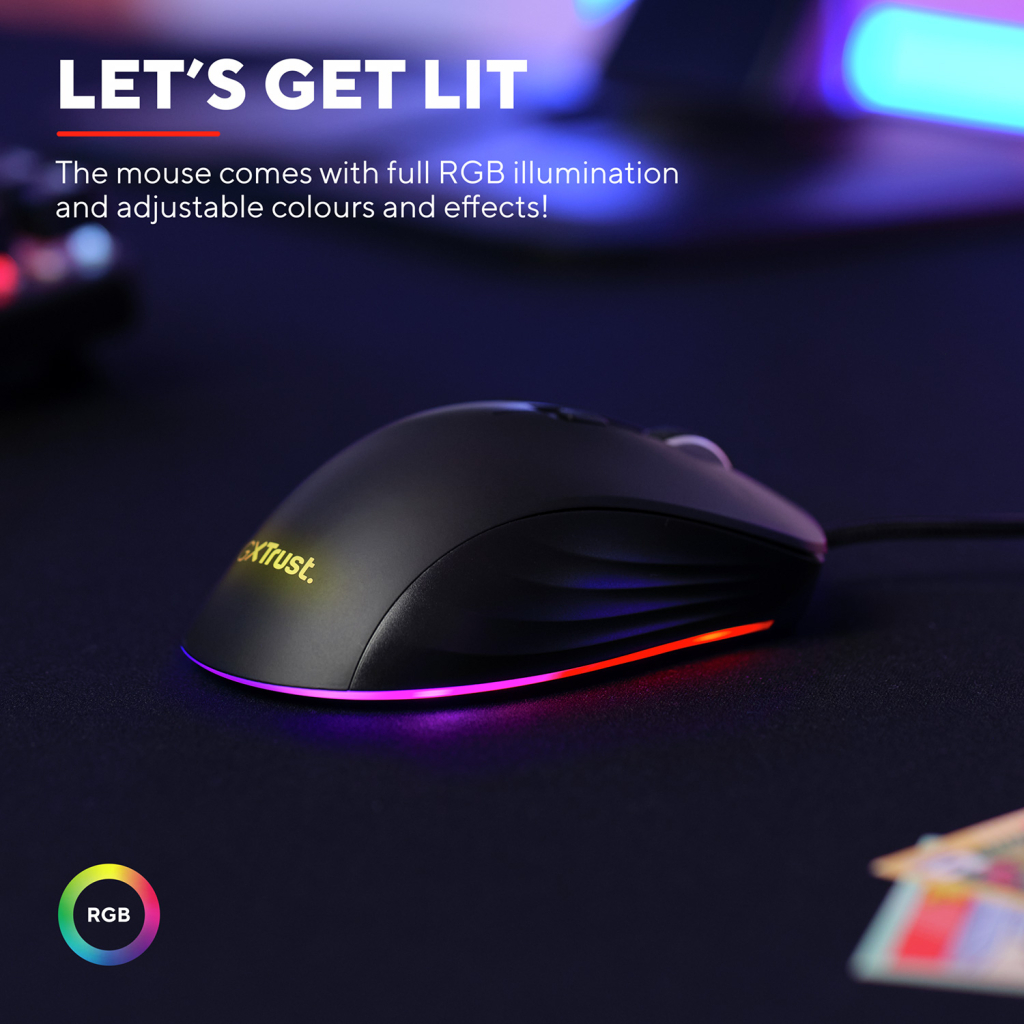 Мишка Trust GXT924 Ybar+ USB Black (24890) - зображення 7