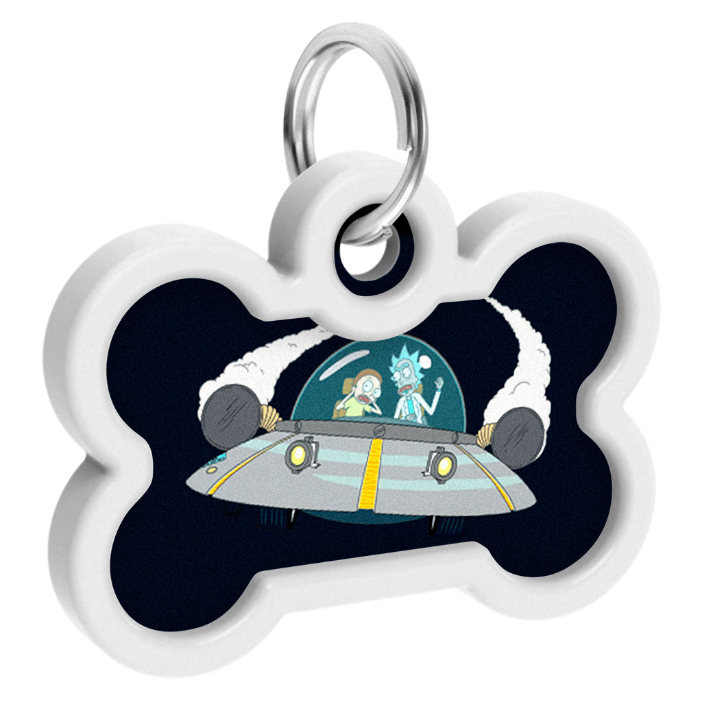 Адресник для тварин WAUDOG Smart ID з QR паспортом "Рік і Морті 1", кістка 40х28 мм (231-0280) - зображення 3